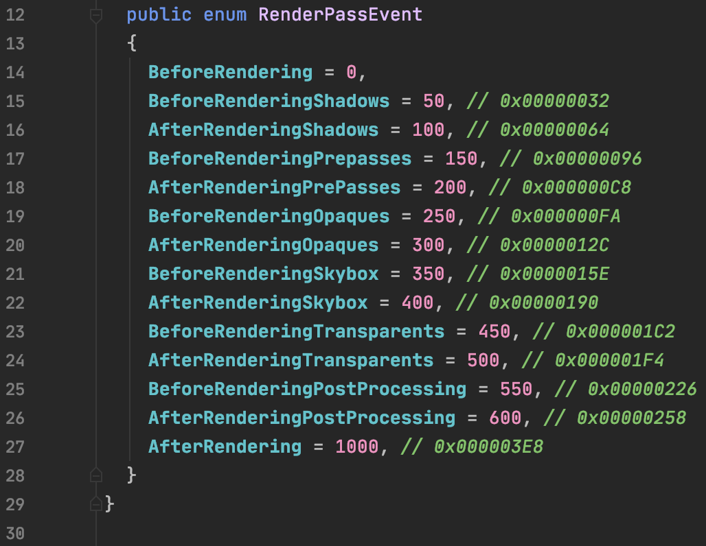 Render Pass 注入点